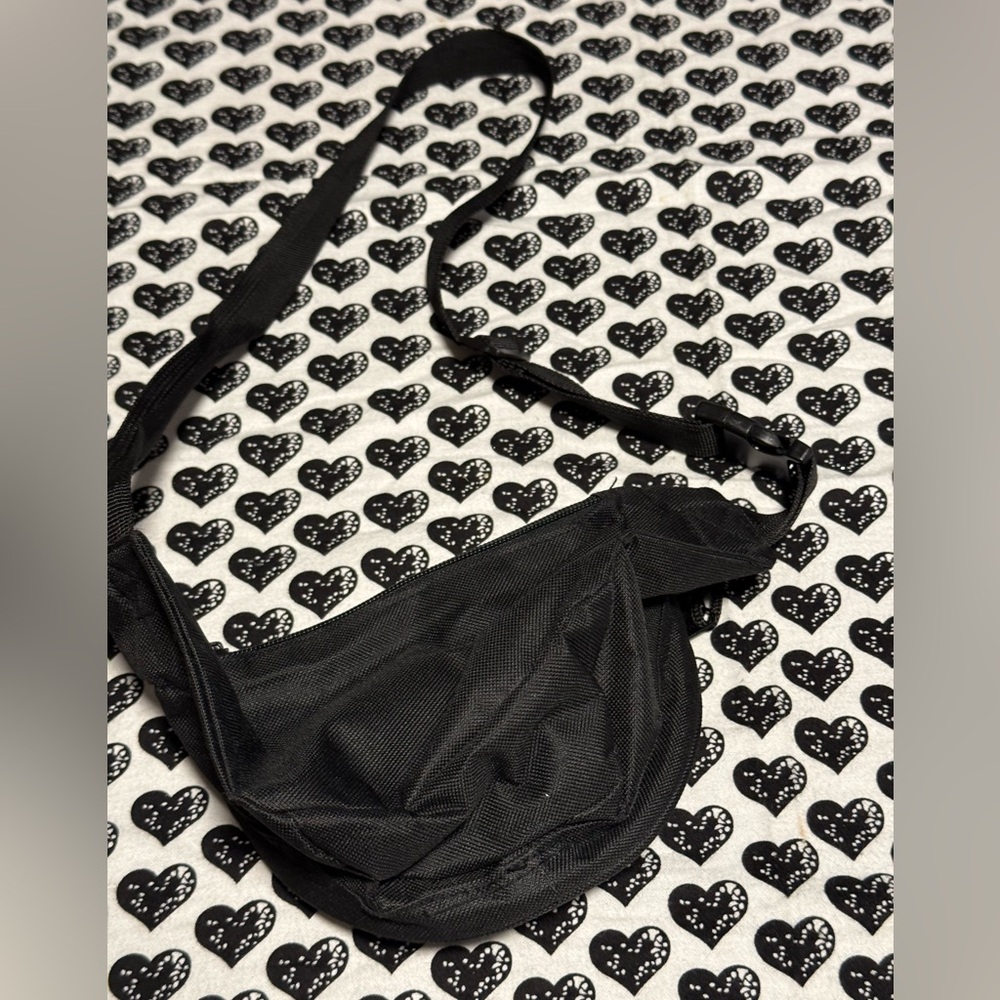 Dalix Black Crossbody Fanny Pack #66/12tt - Picture 2 of 8